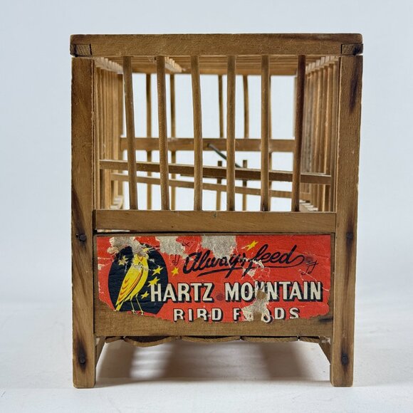 Hartz Mountain Bird Foods Wood Crate Cage 1930s Vintage Advertising Promo - Picture 1 of 16